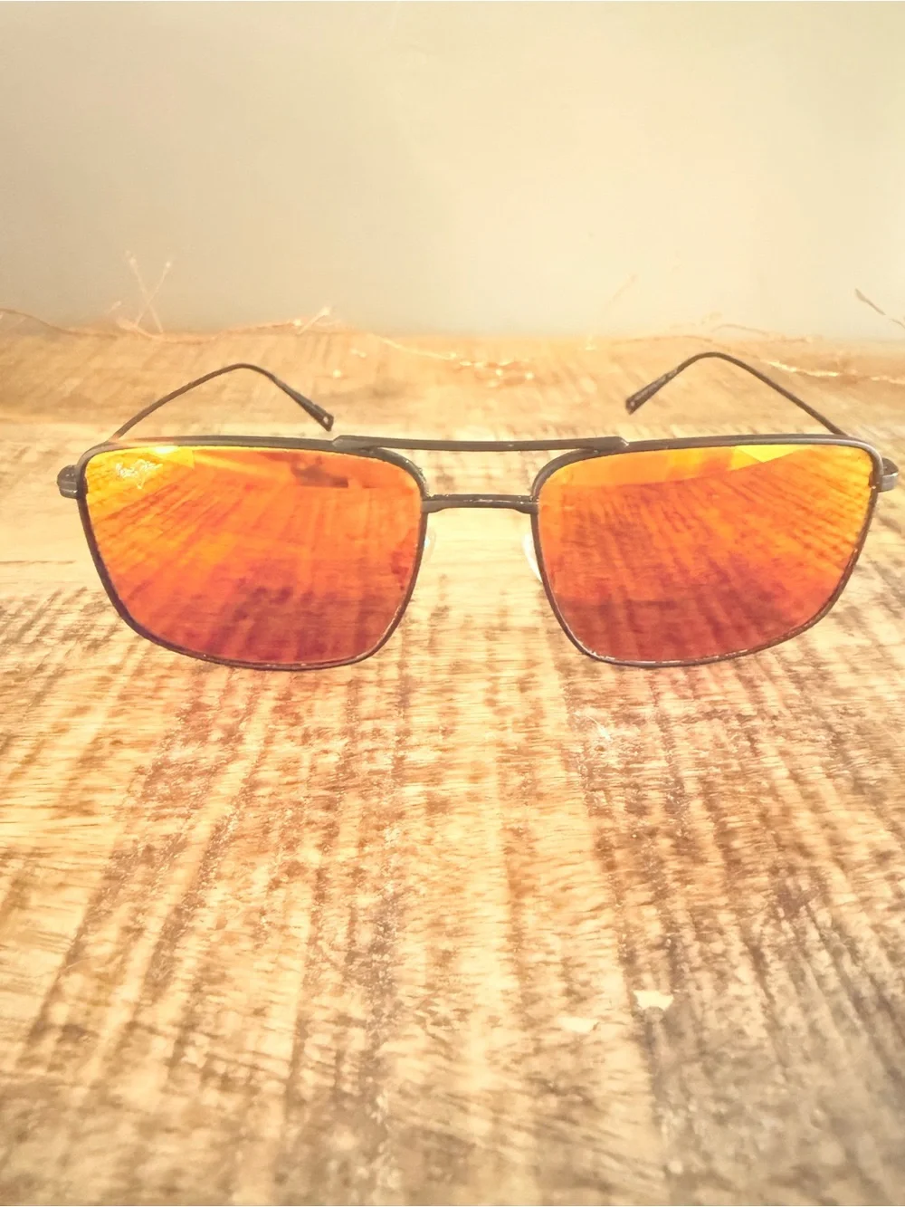 Maui Jim Aeko Titanium Sunglasses Lava /Black